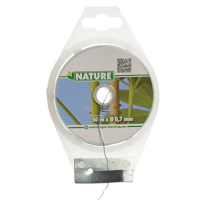 Nature Binddraad - 0,7 mm, Lengte: 50 m, Zilver - Vooraanzicht