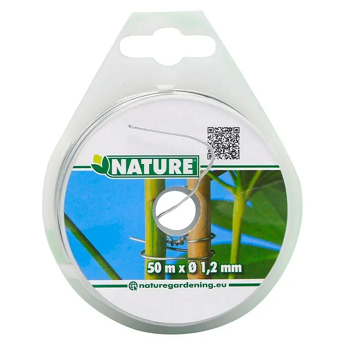 Nature Binddraad - 1,2 mm, Lengte: 50 m, Zilver - Vooraanzicht