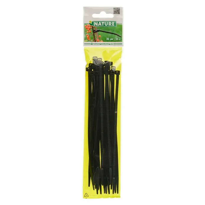 Nature Universele binders - Lengte: 20 cm, 25 stk. - Vooraanzicht