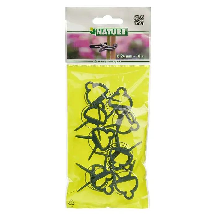 Nature Plantenclips - Diameter: 24 mm, Kunststof - Vooraanzicht