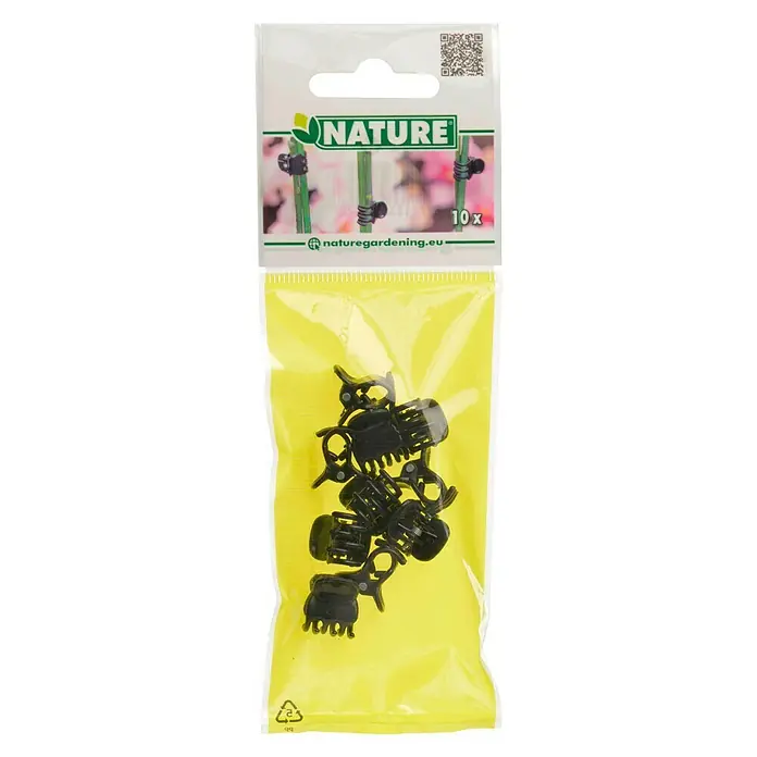 Nature Orchideeënclips - 10 stk., Zwart - Vooraanzicht
