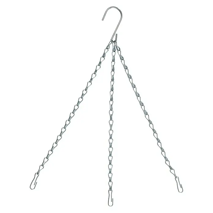 Nature Hanging basket ketting - 45 cm, Zilver, Staal - Vooraanzicht