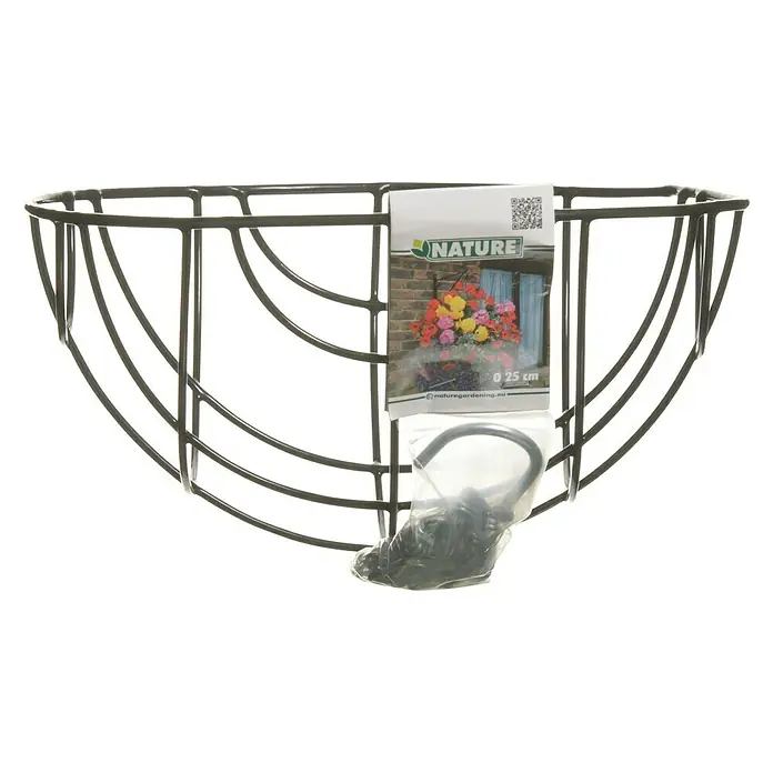 Nature Hanging basket - Ø x h: 40 x 20 cm, Groen, Metaal - Vooraanzicht