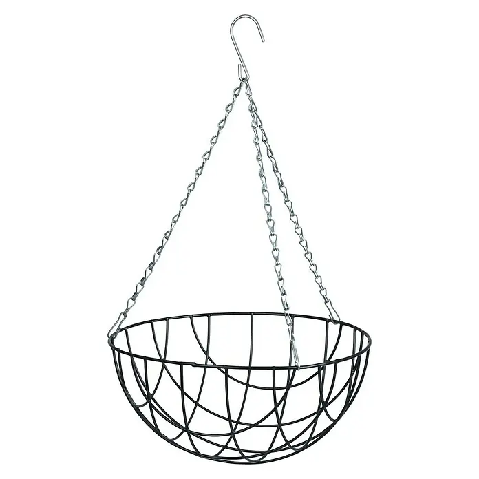 Nature Hanging basket - Ø x h: 40 x 20 cm, Groen, Metaal - Vooraanzicht