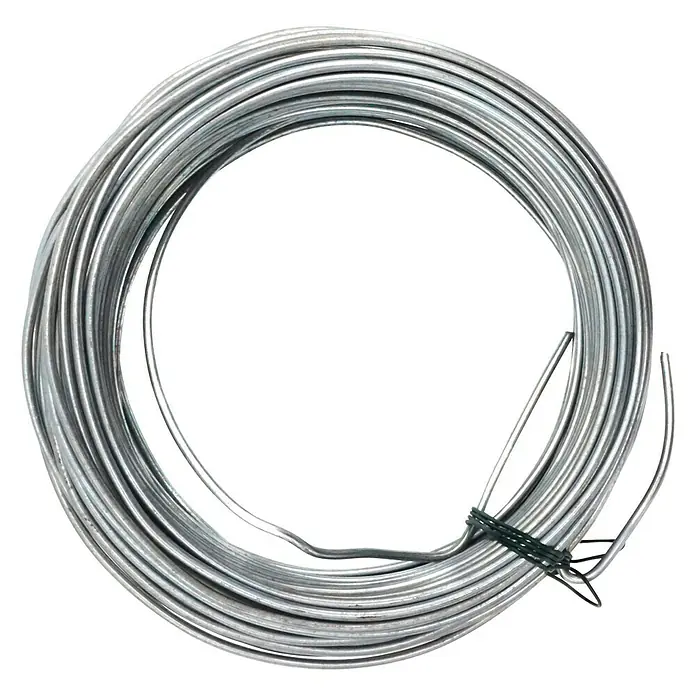 Nature Spandraad - Ø x l: 2,7 mm x 25 m, Verzinkt, Zilver - Top-down weergave