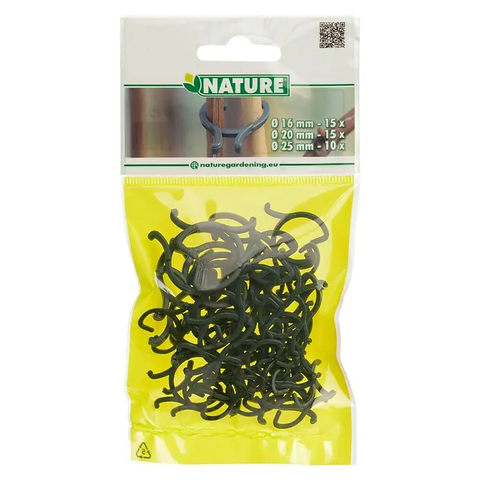 Nature Plantenclips Set van 3 maten - 40 stk., Kunststof, Groen - Vooraanzicht