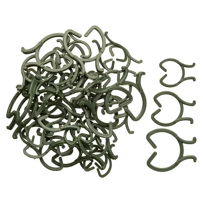 Nature Plantenclips Set van 3 maten - 40 stk., Kunststof, Groen - Top-down weergave