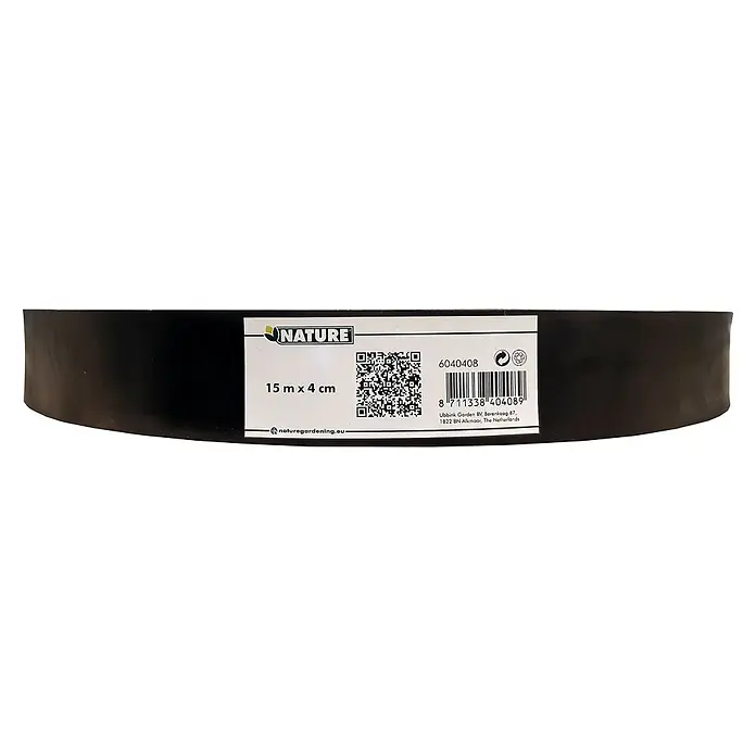 Nature Boomband op rol - 4 cm x 15 m, Zwart - Vooraanzicht