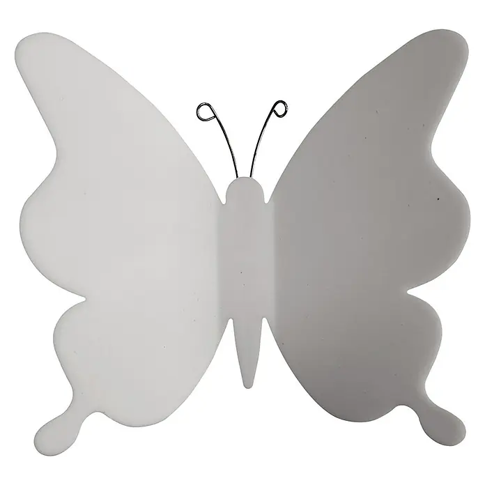 Adhesivos decorativos Mariposas - Lámina autoadhesiva, 9,5 x 9,5 cm, Blanco - Vista frontal