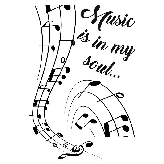Vinilos decorativos Music Is - 67 x 47 cm - Primer plano