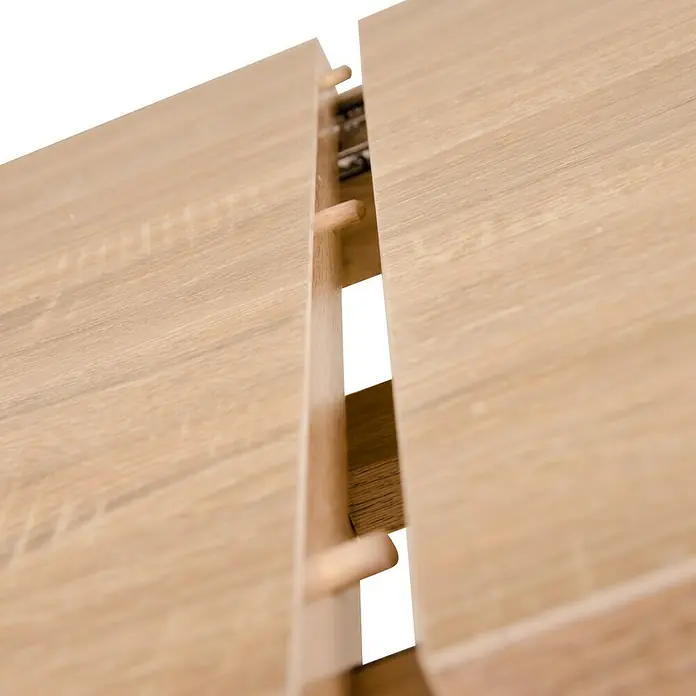 Phönix Casablanca Esstisch - L x H: 80 x 74 cm, Verstellbarkeit: 140 cm - 200 cm, Eiche - Detailaufnahme