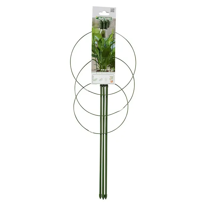 Nature Plantensteun - 60 cm, Staal - Vooraanzicht