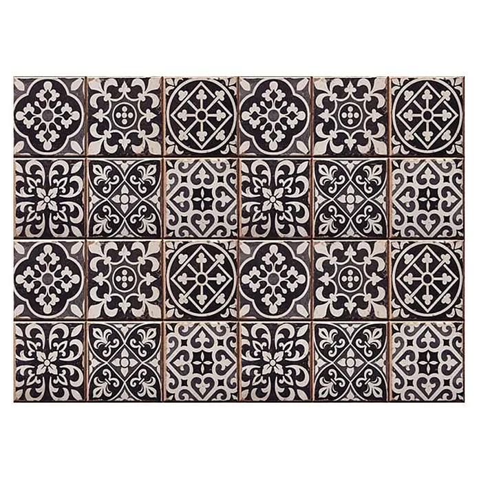 Adhesivos decorativos azulejos Hidráulico - Lámina autoadhesiva, 65 x 47 cm, Marrón - Vista superior