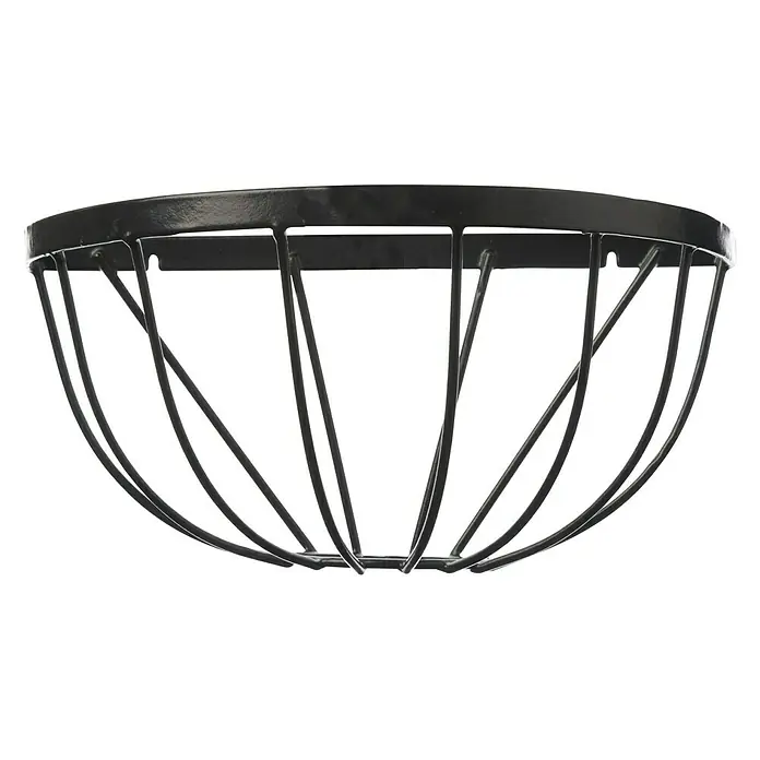 Nature Hanging basket - Ø x h: 40 x 19 cm, Metaal, Zwart - Vooraanzicht