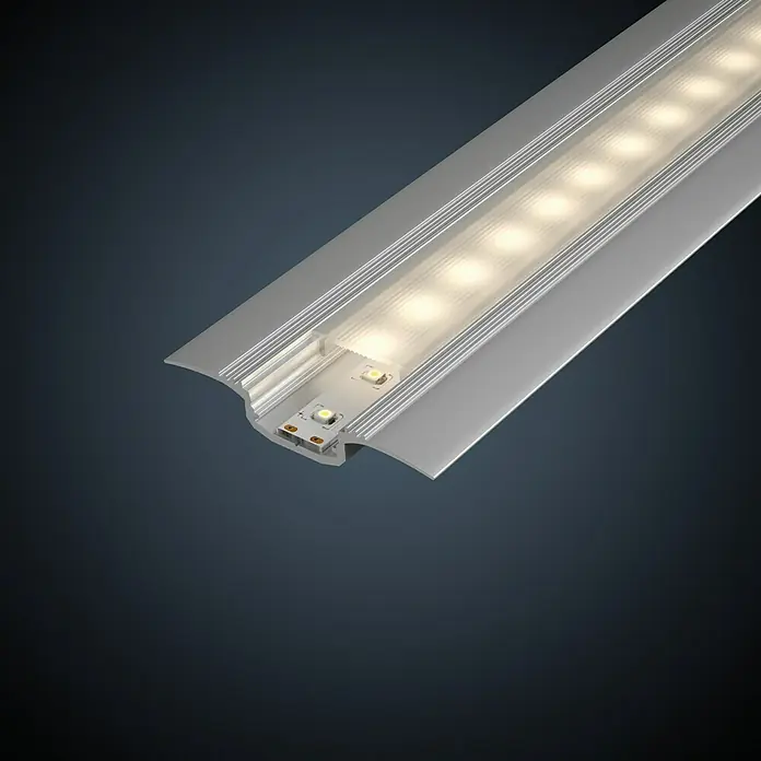Paulmann Ukrasna stiropor lajsna za indirektnu LED rasvjetu - 1 m, Aluminij, Eloksirano - Živopisni prikaz