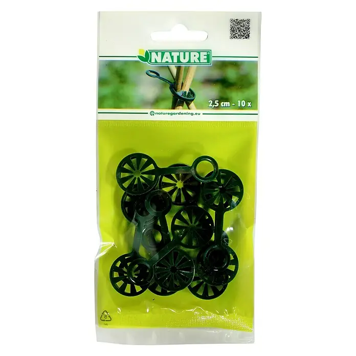 Nature Plantenring - Diameter: 8 mm, 10 stk., Kunststof - Vooraanzicht