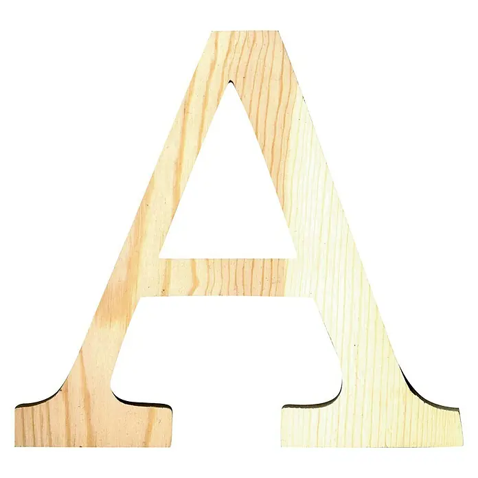 Artemio Letra de madera - Motivo: A, L x An x Al: 19 x 1 x 19 cm, Madera