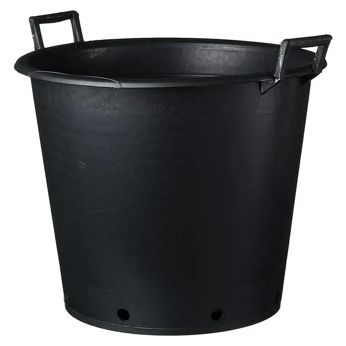 Nature Plantenkuip - Ø x h: 60,5 x 49,5 cm, Zwart, Capaciteit: 90 l - Diagonaal zicht
