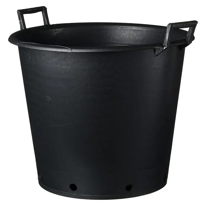 Nature Plantenkuip - Ø x h: 64,5 x 51,5 cm, Zwart, Capaciteit: 110 l - Diagonaal zicht