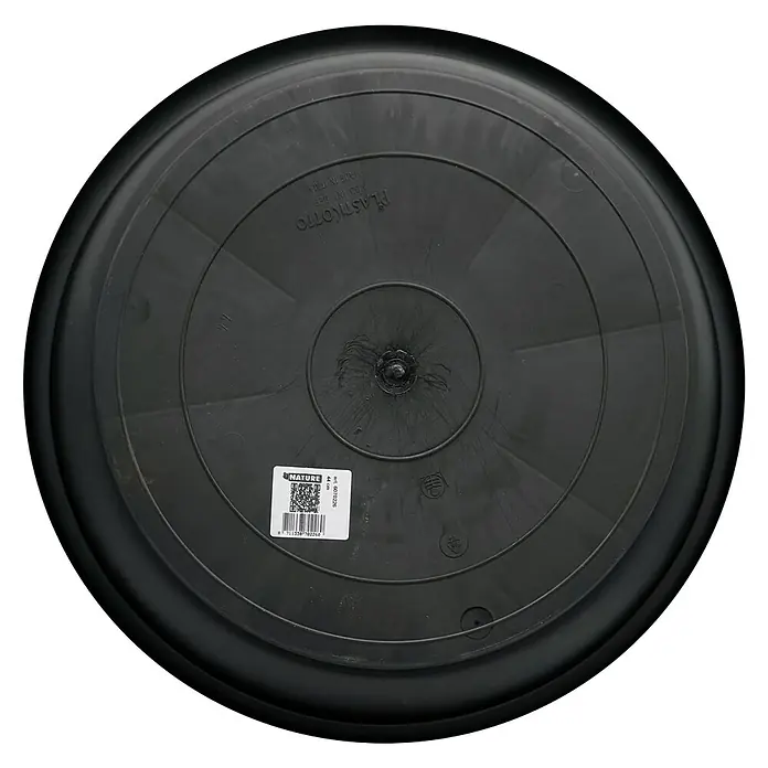 Nature Onderzetter voor bloempot - Diameter: 44 cm, Kunststof, Zwart - Zicht van beneden