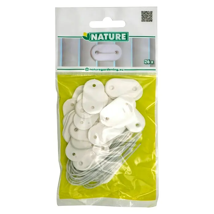 Nature Bevestigingsset - 26 stk., IJzer, Wit - Vooraanzicht