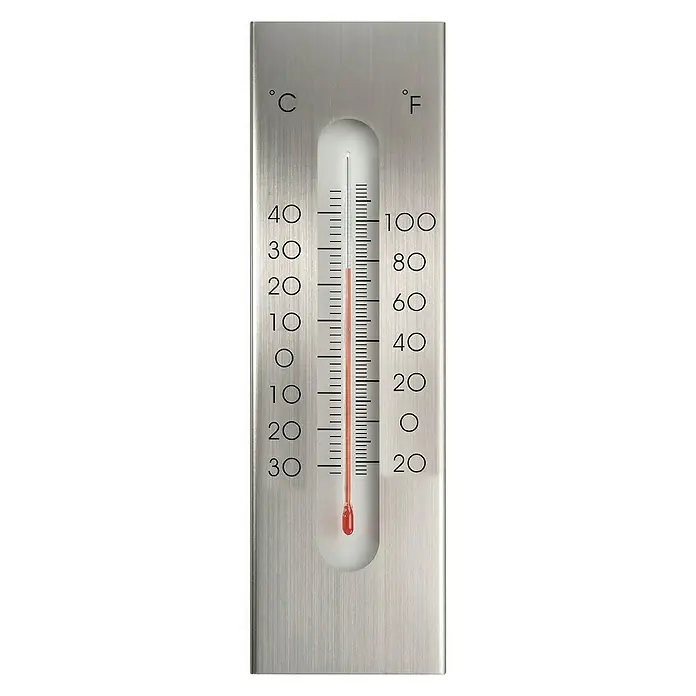Nature Buitenthermometer - Hoogte: 23 cm, Aluminium - Vooraanzicht