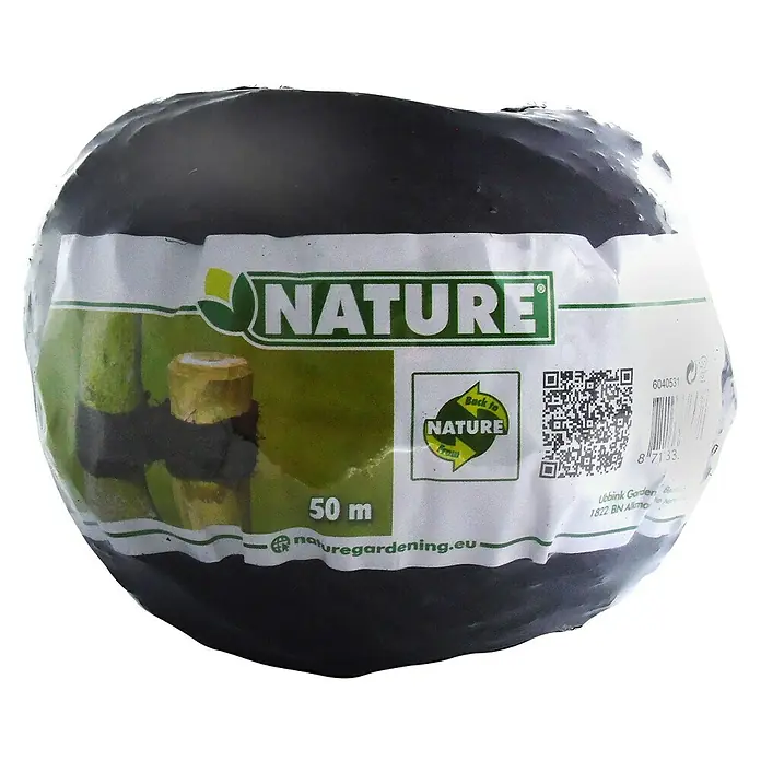 Nature Kokostouw - 50 m, 3,5 mm, Zwart - Vooraanzicht