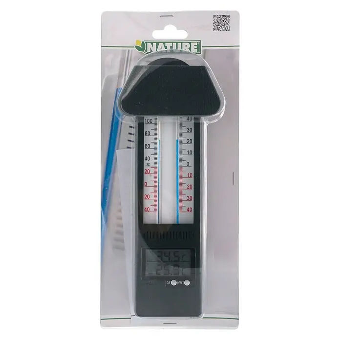 Nature Buitenthermometer MIN-MAX - Analoog, Hoogte: 31 cm, Kunststof - Vooraanzicht
