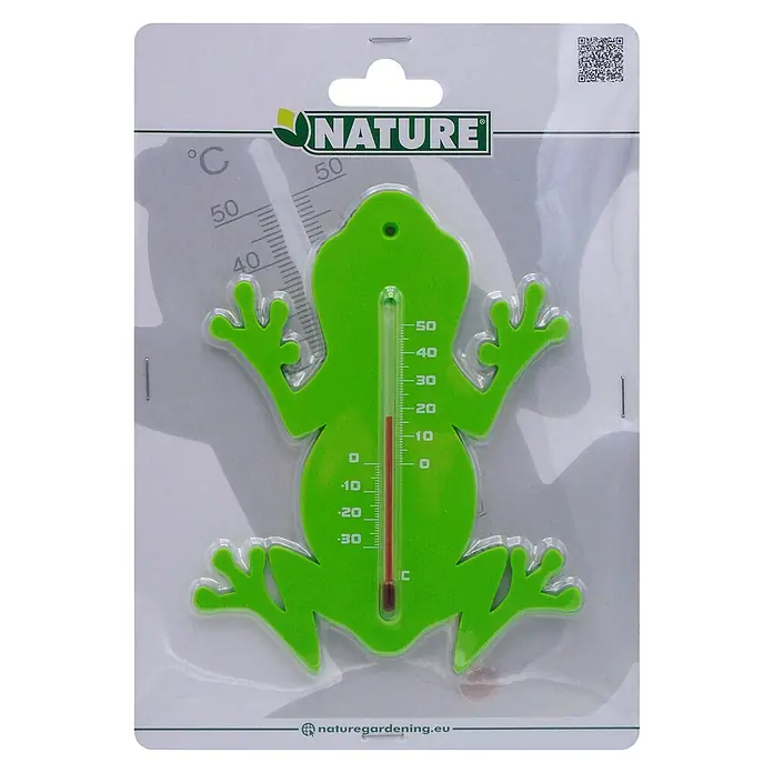 Nature Buitenthermometer Kikker - Hoogte: 23 cm, Kunststof - Vooraanzicht