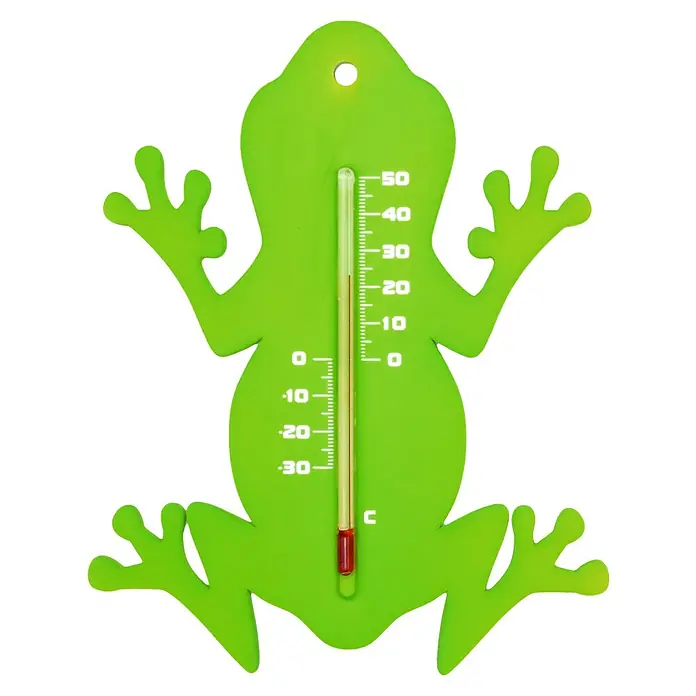 Nature Buitenthermometer Kikker - Hoogte: 23 cm, Kunststof - Vooraanzicht