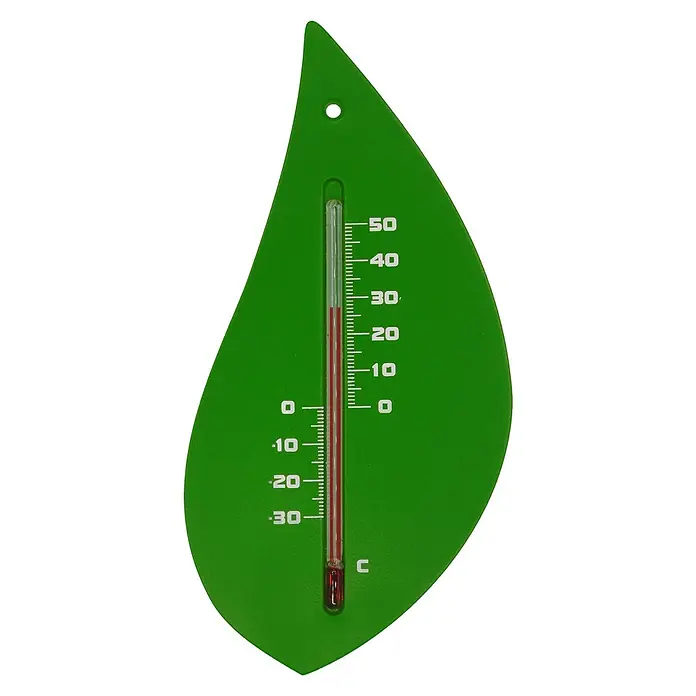 Nature Buitenthermometer Boomblad - Hoogte: 23 cm, Kunststof - Vooraanzicht