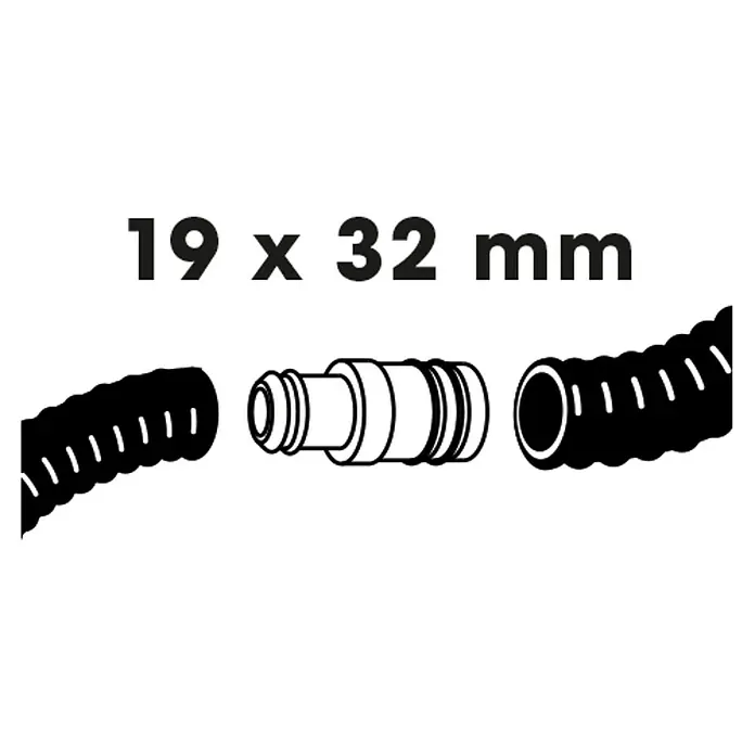 Ubbink Slangkoppeling-verbindingsstuk recht - 19 mm - Blauwdruk