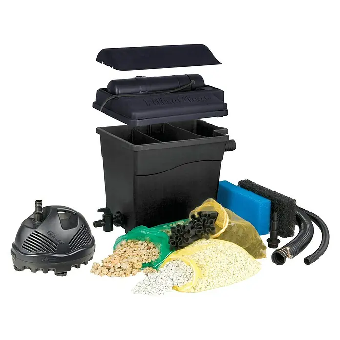 Ubbink Vijverfilter FiltraClear® 8000 plusset - Type: 3-kamerfilter, Waterdoorvoer per uur: 2.000 l - Diagonaal zicht