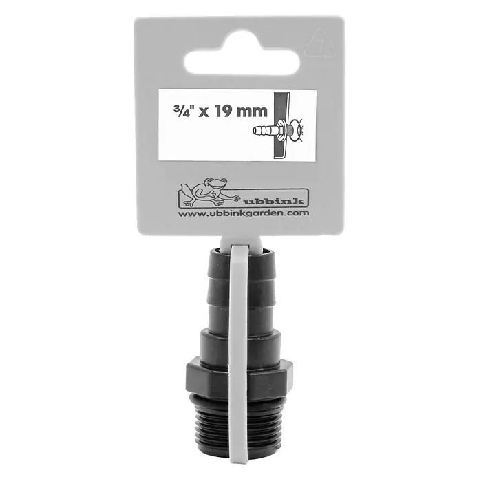 Ubbink Slangkoppeling-verbindingsstuk tule - ¾", Diameter: 19 mm - Vooraanzicht