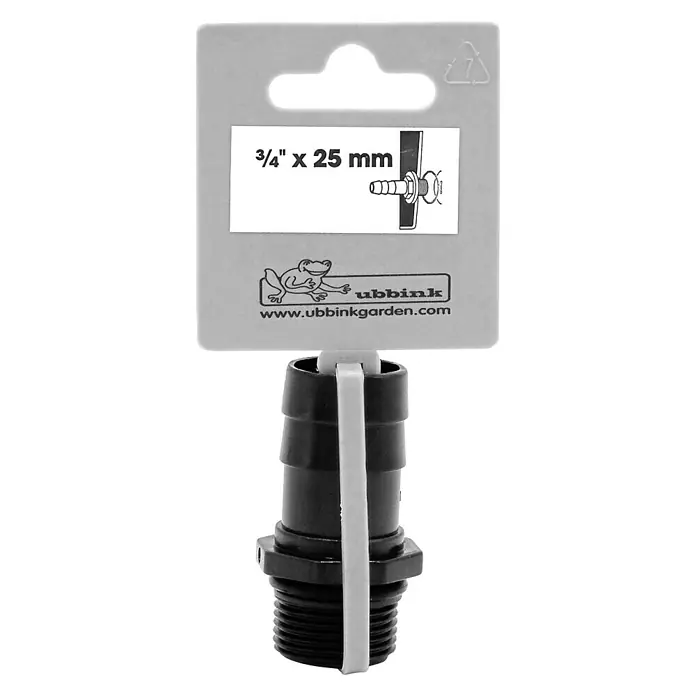 Ubbink Slangkoppeling-verbindingsstuk tule - ¾", Diameter: 25 mm - Vooraanzicht
