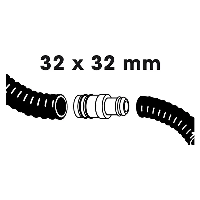 Ubbink Slangkoppeling-verbindingsstuk recht - 32 mm - Blauwdruk