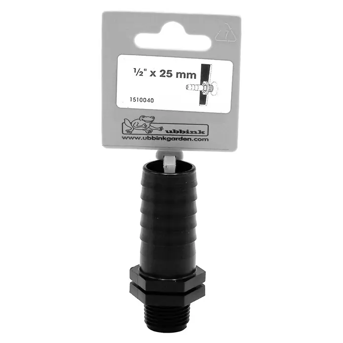 Ubbink Slangkoppeling-verbindingsstuk tule - ½″, Diameter: 25 mm - Vooraanzicht