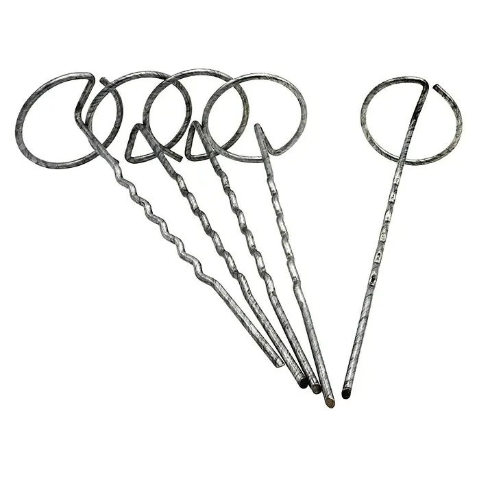 Nature Grondpen Pennen - 21 cm, Metaal, 5 stk. - Diagonaal zicht
