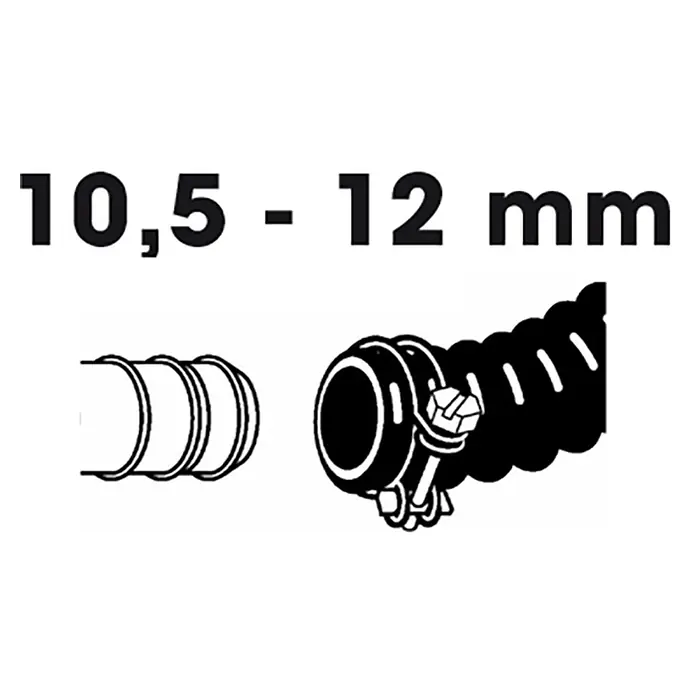 Ubbink Slangklemmen Ø 10.5 - 12 mm - Diameter: 12 mm, Staal - Blauwdruk