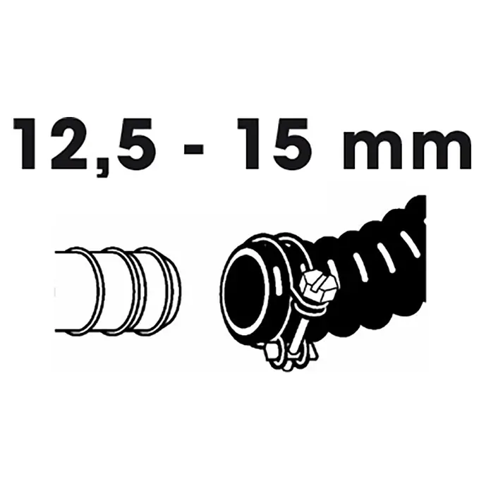 Ubbink Slangklemmen Ø 12,5 - 15 mm - Diameter: 15 mm, Staal - Blauwdruk