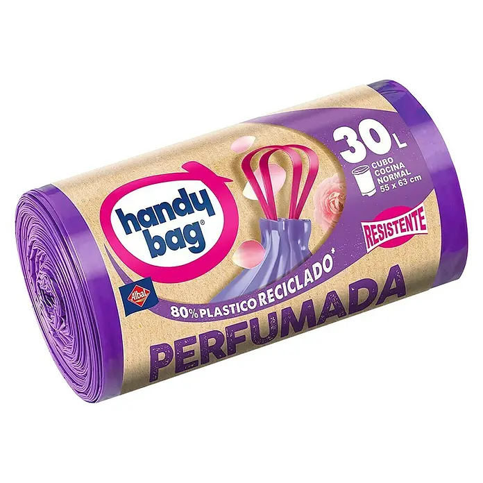 Handy bag Bolsas de basura perfumada - 30 l, 15 ud. - Vista angular