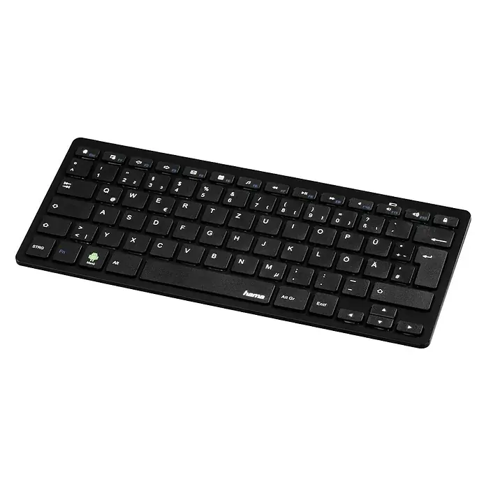 Hama Bluetooth-Tastatur - Geeignet für: Android Geräte, Schwarz - Vorderansicht