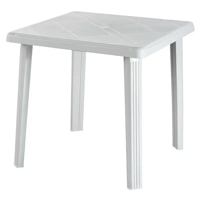 Vrtni stol - D x Š: 75 x 75 cm, Bijele boje - Dijagonalni pogled