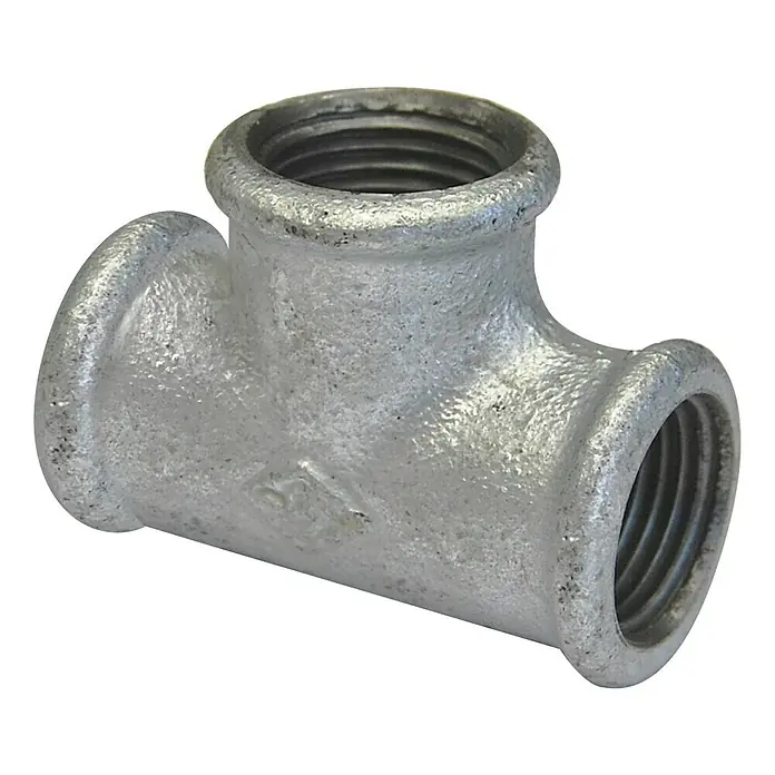 T-element - ½″, Pocinčano - Pogled sprijeda