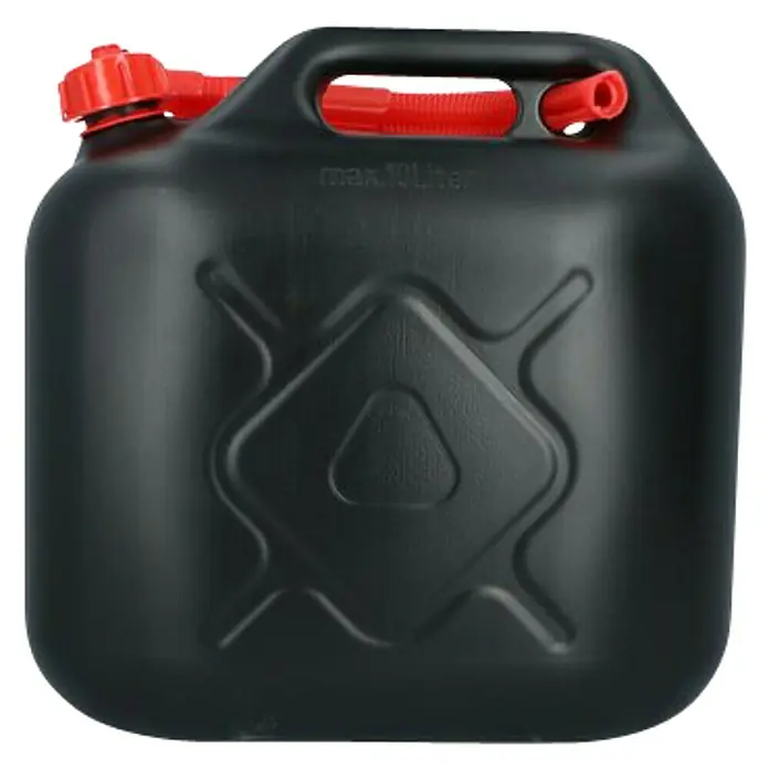 Carpoint Benzine jerrycan Zwart - 10 l, Kunststof - Vooraanzicht