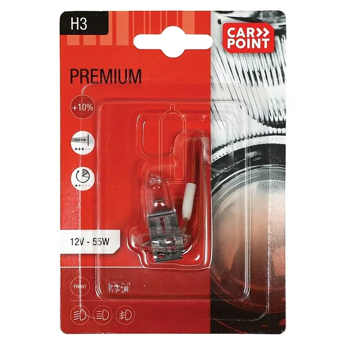 Carpoint Halogeenlamp auto Premium H3 - 12 V, 55 W - Vooraanzicht