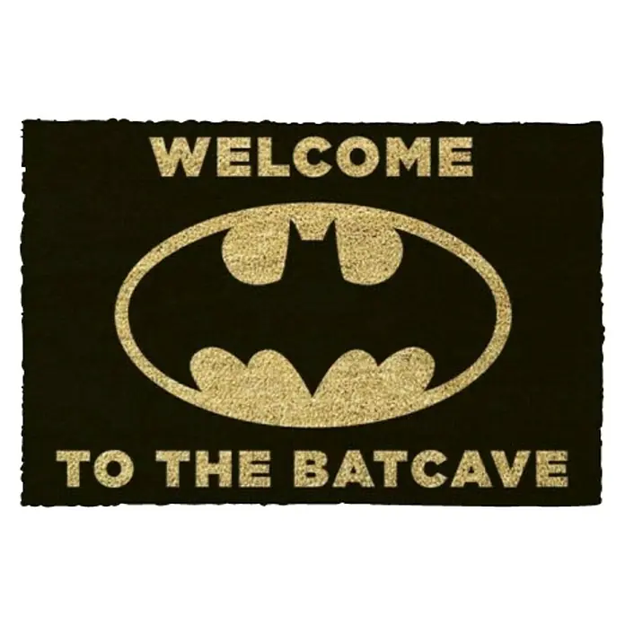 Felpudo de coco Batman Welcome to the Batcave - Natural/Negro, 60 x 40 cm - Vista superior