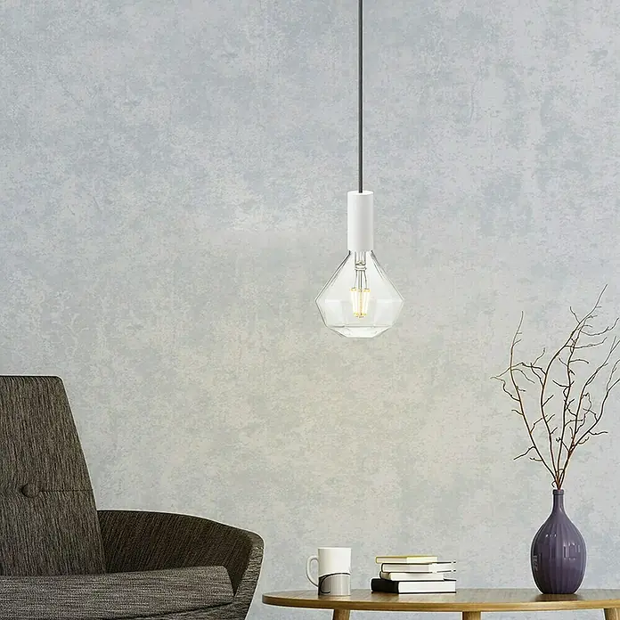Home Sweet Home Lampenfassung - E27, Weiß, Ø x H: 5 x 11 cm - Stimmungsaufnahme
