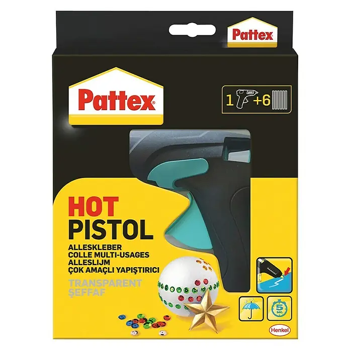 Pattex Heißklebepistole Starter-Set - 70 W, Durchmesser Klebepatrone: 11 mm - Vorderansicht