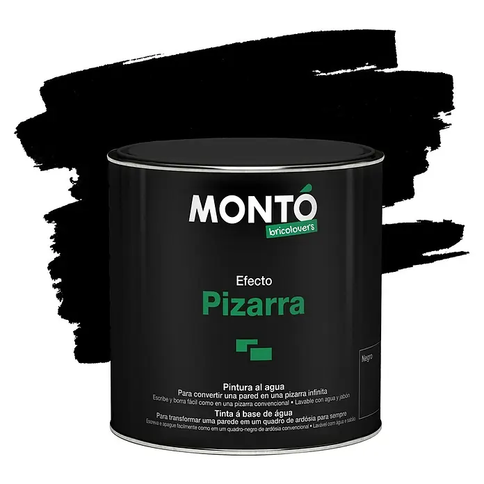 Pintura para efectos decorativos Pizarra - Negro, 500 ml - Vista frontal